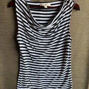 Banana Republic black and white striped blouse. Light very comfortable material.